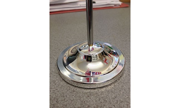 1 Chrome Pole with Chrome Base